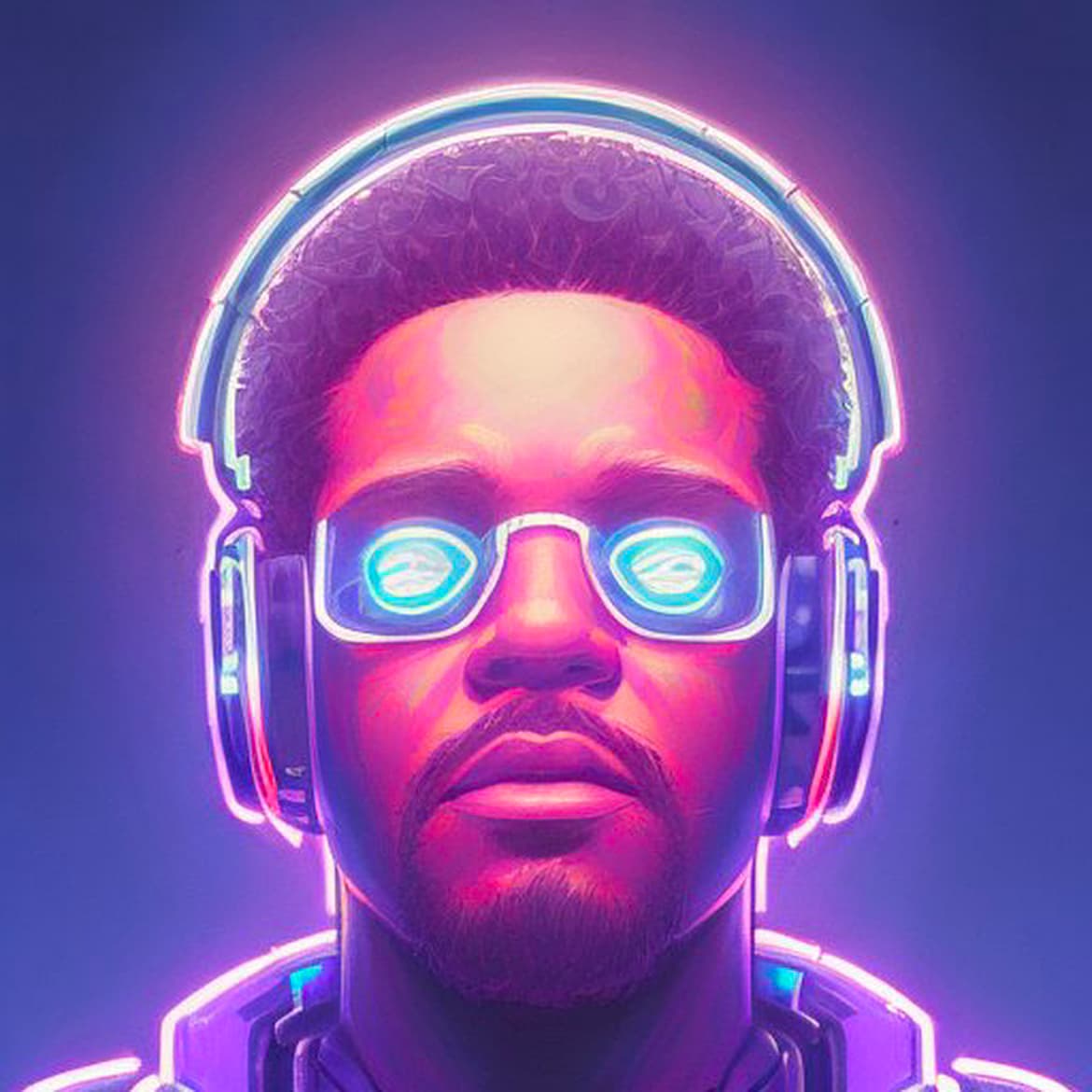Cyberpunk style portrait