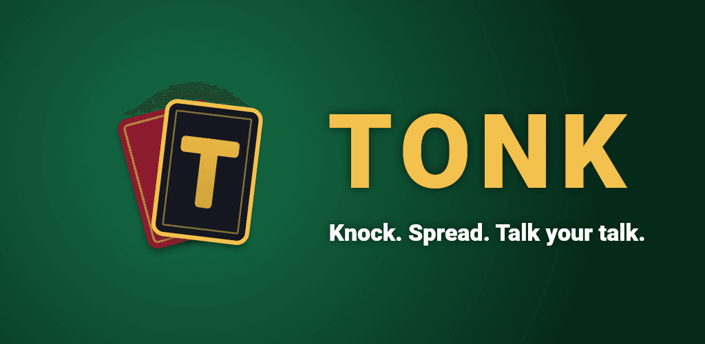 Tonk feature graphic: Knock. Spread. Talk your talk.